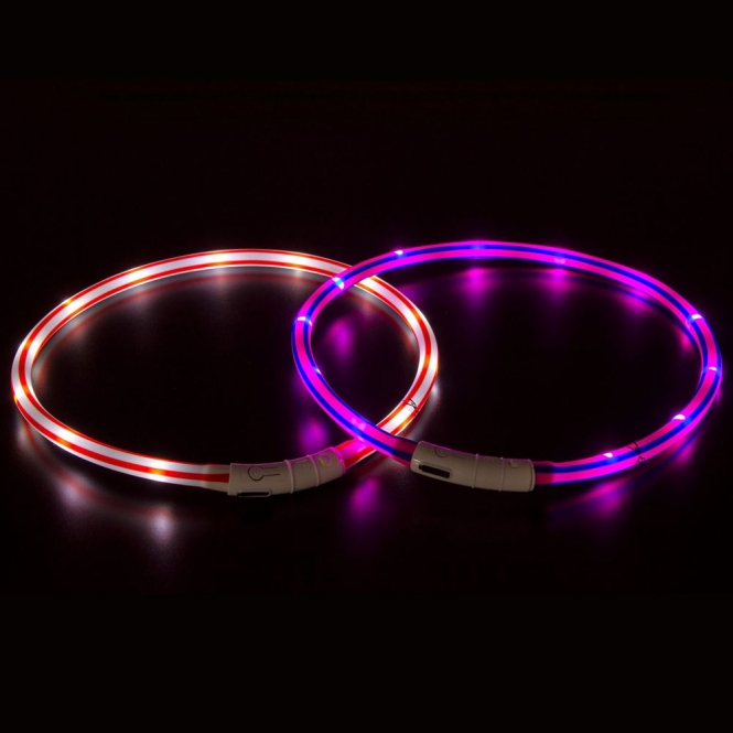 Karlie Karlie Visio Light LED-Leuchtschlauch mit USB - Gestreift - rot-weiß