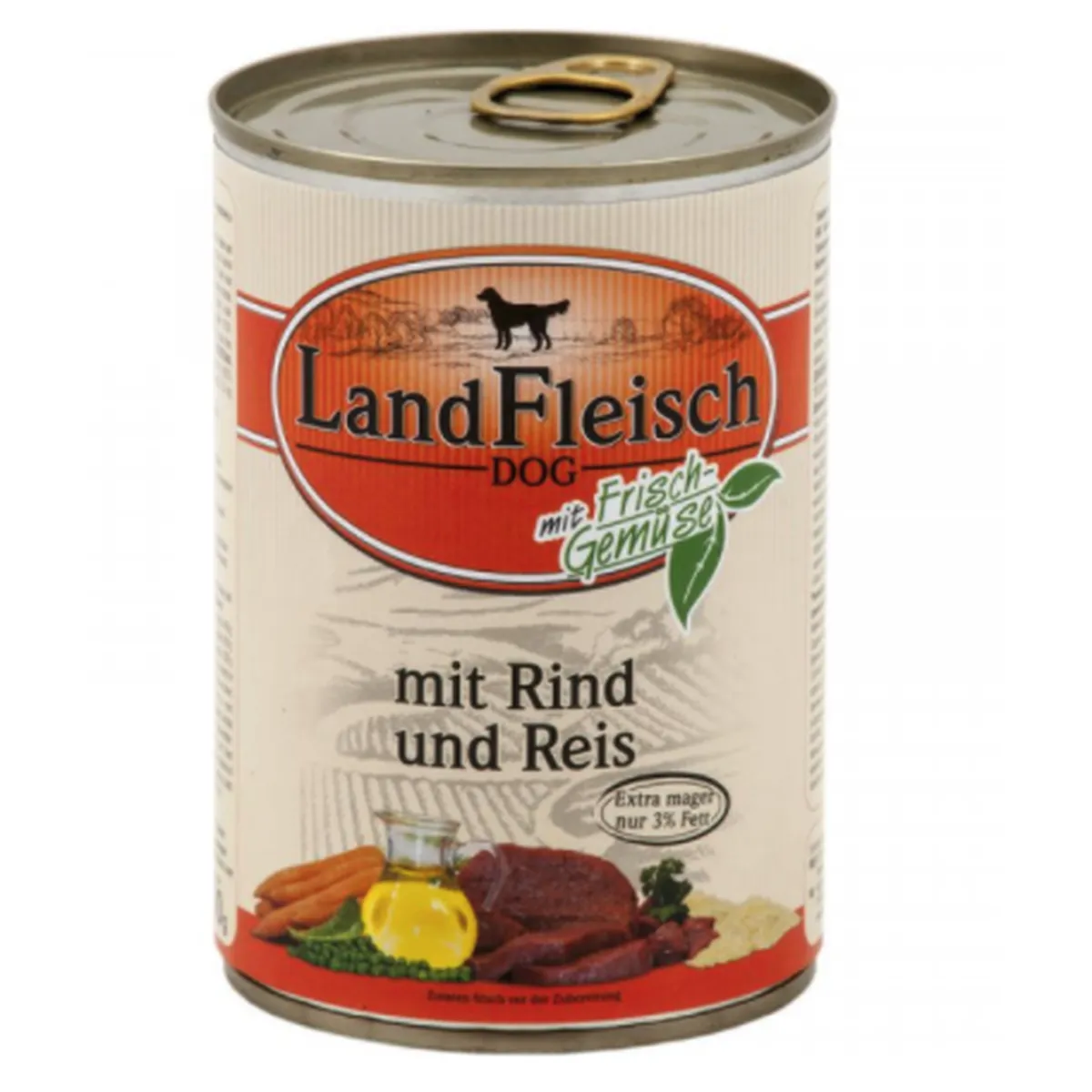 Landfleisch Classic 400g – Rind & Reis extra mager