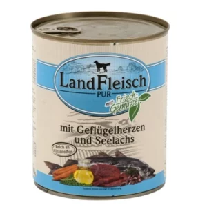 Landfleisch Classic 800g – Geflügelherzen & Seelachs
