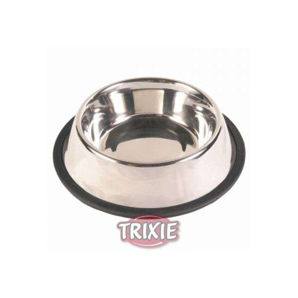 Trixie Trixie Edelstahlnapf mit Gummiring - 0
